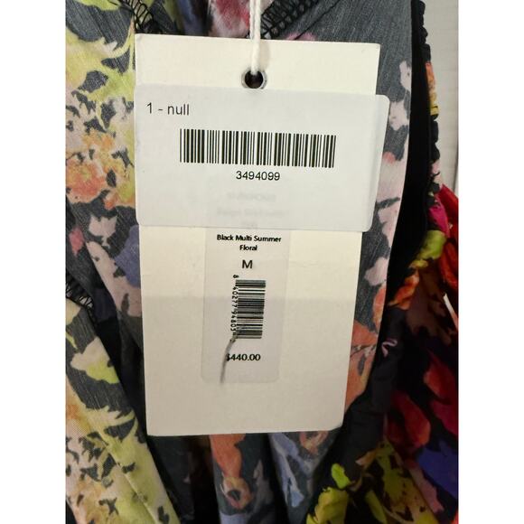 Caroline Constas Reign Black Multi Floral Tiered Ruffle Belted Mini Skirt M - Picture 8 of 8